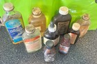 Vintage Medicine Bottle Lot Apothecary Pharmacy Glass Empty Not For Consumption