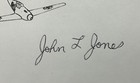 Wwii Ace Pilot John Jones 80th Fighter Squadron 5th Air Force Signed Card