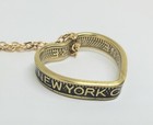 Heart Pendant Made From New York City Transit Authority Subway Transit Token