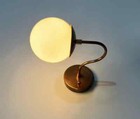 Mid Century Modern Aged Brass Globe Wall Sconce Antique Well Light Vintage Light