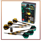 Professional Steel Tip Darts Set 18 Grams Gothic Crystal Brass Barrels Set Of 6