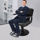 Salon Styling Chair  360   Swivel Barber Chair  Adjustable Beauty Chair Black Us