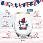 Patriotic Stemless Wine Glasses Set Of 4  20 Oz 4th Of July Tumbler Cups  Ste   