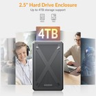 Idsonix 2 5 Inch Hard Drive Enclosure  6gbps Usb C 3 1 To Sata Iii Black