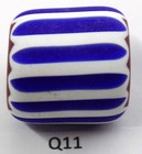 Old Cream Core Antique Venetian Chevron Trade Bead African Q11 Bg 51