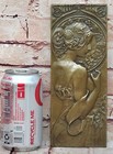Signed Original Large Bas Relief Plaque Woman Face Bronze Sculpture Statue Decor