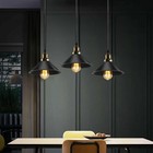 Black Metal Pendant Lampshade     Vintage Easy-fit Ceiling Light Shade - Home Cafe