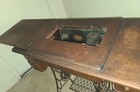 Singer Antique Treadle Sewing Machine With Cabinet  Ornate Decoration  Original
