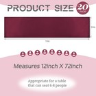 16 Pack 12x72  Burgundy Satin Table Runners For Wedding Party Banquet Decor