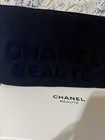 Chanel Beaute Large 12 x7  New Black  Cosmetic Makeup Bag Vip Giveaway