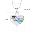 Heart Cremation Urn Necklace Pendant For Human Ashes - Heart Memorial Necklace