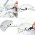 Stainless Steel 180 Degree Protractor Angle Finder Rotary Measuring Ruler
