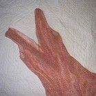 Vintage 90 Flapper Dress Costume Size M 8 Silk Chiffon Pink No Slip 1930s Look