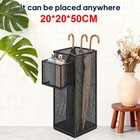 Umbrella Stand Rack For Entryway Metal Hollowed Freestanding Square Umbrella