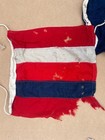 Lot Of  5   Authentic Vintage Nautical Signal Flags Patriotic Rwb Very Weathered