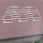 10pcs Wall-mounted 5-tier Display Racks Nail Polish Triangular Nail Polish Racks