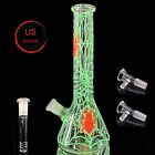 11  Heavy Glass Bongs Luminous Spider Smoking Hookah Water Pipe 14mm Bowl