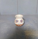 Freeman Pottery North Carolina Miniature Face Jug Mini Pot Vase Folk Art 1 5 