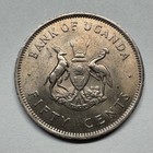 1966 Uganda 50 Cents - Coin  e-023
