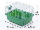 New Small Green Hamster Portable Travel Carrier Cage Food Bowl Water Bottle