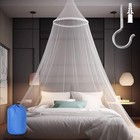 Mosquito Net For Bed  Large White Bed Canopy For Girls  Hanging Bed Net  Easy   