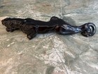 Black Ceramic Panther Statue Mid Century Modern 24 