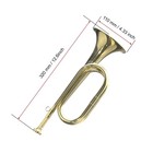 Gold Plated Bugle Horn  Brass Cavalry Trumpet Instrument With Bag   Gloves  I   