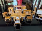 Vintage Dollhouse Miniature Wood Furniture Lot 1 12 Scale 16 Pc Living Dining
