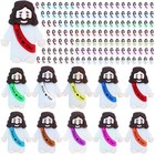 200 Pcs Little Jesus Figures    Rubber Mini Jesus Figurines In Mix 10 Color  200