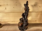 Antique Excellent Tibetan Green Tara Buddha Pure Bronze Old Statue