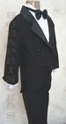 New Boy  sz 8 10 12 14  Formal 5 Pcs Black Paisley Tail Tuxedo Set Wedding party