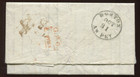 1854 Stampless Cover Calcutta India To Boston Via Marseilles Lv9137