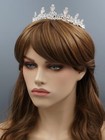 Pink Opal Austrian Crystal Rhinestone Tiara Crown Bridal Party Pageant 73 Silver