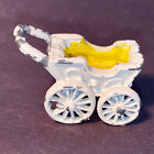 Vintage Metal Baby Carriage Stroller Pram White