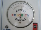 Vintage 1960s Rca Hi-lite Color Tv Service Tin Advertising Thermometer Sign 9x9 