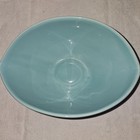Vintage Destinos Sa Portugal Turquoise Ceramic Teardrop Mid Century Serving Bowl