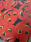 Halloween Vinyl Tablecloth Flannel Back Pumpkins jack O Lanterns oval 52x70 