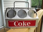 Vintage Coca-cola Aluminum Metal 6-pack Bottle Carrier - 1950   s     nice 