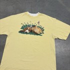 Vintage 90s Kittens Dog Cat Flowers Pets Cute Animal Graphic T-shirt Size Xl