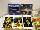Vintage Star Trek Sttng Mixed Lot Belt Buckle Cards Glass Cup Records New Sealed