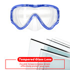 Blue Tempered Glass Diving Set Scuba Anti-fog Goggles And Snorkeling Mask Tube