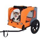 Outdoor Heavy Duty Collapsible Pet Bike Trailer With Purple 16-inch 