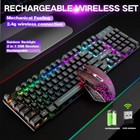 Wireless Rgb Gaming Keyboard And Mouse Set Mechanical Feel Rechargeable Backlit