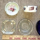      lot Of 7  Vintage Glass Ashtrays   Las Vegas  Schlitz Beer Advertising  Pyrex