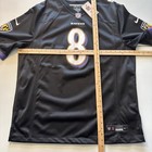 Nwt Men s Xl Nike Game Nfl Baltimore Ravens Lamar Jackson  8 Black Jersey