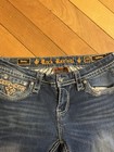 Rock Revival Betty Easy Boot Jeans Women s 29 Rhinestones Metallic Stitching