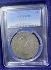 1871-p Seated Liberty Silver One Dollar  Pcgs Vf-20   Nice Original  1 Example 