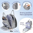 Ruvalino Diaper Bag Backpack Multifunction Travel Baby Diaper Bag With Changing