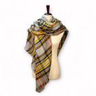 Soft Oversize Plaid Blanket Scarf Cozy Fall Winter Shawl Wrap Tartan Cottagecore