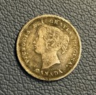 Canada 1901 Silver 5 Cents - Queen Victoria -  Vintage Canadian Silver Coin